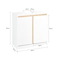 Miniatyrbillede 2 af 7: SoBuy Underskab til håndvask Badeværelsesskab med 2låger BZR78-W White Sink cabinet(on wall)