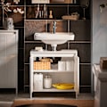 Pikkukuva 9 / 10: SoBuy kylpyhuone kaappi Allaskaappi 2 ovea BZR157-W Under sink cabinet