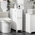 Pikkukuva 1 / 8: SoBuy WC paperiteline kylpyhuone kaappi HyllykokonaisuusBZR110-W Toilet paper holder