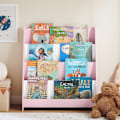 Miniatyrbillede 1 af 8: SoBuy Børne bogreol Hjørne bogreol Magasinholder KMB32-P Pink