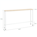 Miniatyrbillede 3 af 7: SoBuy Dekorativt konsolbord til entréen eller stuen, FSB19-Z White L120*B20*H65cm