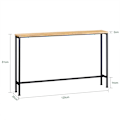 Miniatyrbillede 2 af 6: SoBuy Sidebord Smal aflastningsbord Sofaborde FSB19-L-E Light brown L120*B20*H81cm