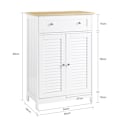 Miniatyrbillede 3 af 9: SoBuy Badeværelsesskab Kommodeskab Skænk FRG238-WN White Base cabinet