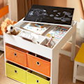 Pikkukuva 4 / 8: SoBuy 2-osainen Lasten pöytä ja tuolisarja KMB75-K-W Table:60*60*50cm