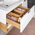 Miniatyrbild 8 av 10: SoBuy Tvättställsunderskåp Badrumsskåp Underskåp BZR178-WN Under sink cabinet