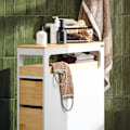 Pikkukuva 6 / 8: SoBuy Kapea kaappi WC-paperirullan pidikekaappi  BZR54-WN White 24*65*82cm