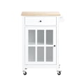 Pikkukuva 3 / 8: SoBuy Keittiösaareke Keittiökaapi pyörillä FKW98-WN White