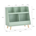 Miniatyrbillede 2 af 7: SoBuy Børne bogreol Hjørne bogreol Magasinholder KMB19-GR