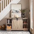 Pikkukuva 9 / 9: SoBuy Vitriinit Senkki Pöytäkaappi Vitriinikaappi FSB60-E Nature Cabinet with 2 doors