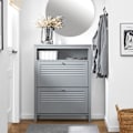 Miniatyrbillede 1 af 7: SoBuy Skoskab Skostativ Skoopbevaringsskab FSR152-HG Gray 80*25*108cm