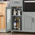 Miniatyrbild 5 av 9: SoBuy Kökshylla Mikrovågsskåp Köksskåp hjul Sideboard FSB78-HG Gray