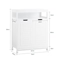 Pikkukuva 2 / 8: SoBuy kylpyhuone kaappi Pöytäkaappi BZR121-W Base cabinet with 2 doors