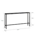 Miniatyrbillede 2 af 8: SoBuy Sidebord Smal aflastningsbord Sofaborde FSB19-SCH Black L120*B20*H65cm