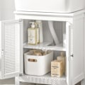 Pikkukuva 7 / 8: SoBuy Allaskaappi 2 ovea Allaskaluste Kylpyhuone kaappi BZR35-W Sink cabinet(on wall)