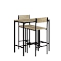 Pikkukuva 3 / 9: JotenOsta baaripöytä ja 2 jakkaraa keittiön set OGT03-N Wood Rectangular table with 2 chairs