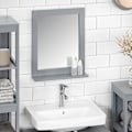 Miniatyrbillede 1 af 6: SoBuy Badeværelsesspejl med hylder FRG129-SG Grey Mirror