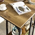 Miniatyrbild 3 av 6: SoBuy Barbord med hyllor Köksbord, 2-4 personer, FWT84-PF Natur