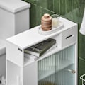 Miniatyrbild 3 av 8: SoBuy Badrumsskåp Toalettpappersmagasin BZR117-W White Toilet paper holder