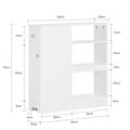 Pikkukuva 2 / 9: SoBuy WC paperiteline kylpyhuone kaappi HyllykokonaisuusBZR106-W White Toilet paper holder