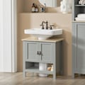 Miniatyrbillede 1 af 7: SoBuy Badeværelsesskab Underskab Underskab til vask BZR69-II-HG Sink cabinet(on floor)