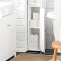 Pikkukuva 7 / 8: SoBuy kylpyhuone Korkea kaappi Pesukonekaappi vitriinit BZR34-W White