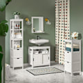 Miniatyrbillede 8 af 9: SoBuy Badeværelseskab med skuffer, hvid, FRG127-W White Base cabinet