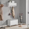 Miniatyrbillede 7 af 7: SoBuy Knagerække med 4 kroge, Væghylde FHK24-W Wall shelf