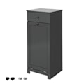 Miniatyrbild 3 av 7: SoBuy Badrumsskåp med tvättkorg, Förvaringsmöbel badrum BZR21-DG Grey Laundry cabinet(1 door)