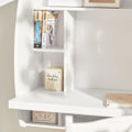 Miniatyrbild 5 av 10: SoBuy,Väggmonterat Skrivbord, Laptopbord, Datorbord,FWT18-W Vit W82 x D39 x H60cm