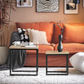 Miniatyrbillede 1 af 8: SoBuy, 2 redeborde | Sofabord | Sofabord sort, FBT42-N Wood