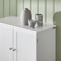 Pikkukuva 3 / 8: SoBuy kylpyhuone kaappi Seinäkaappiin pyyhetelineellä BZR84-W white Wall cabinet with 2 doors