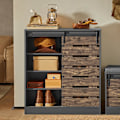 Miniatyrbillede 1 af 9: SoBuy Enkel og moderne konsolbord i træ Skænk skydedøre FSB65-HG Gray Cabinet
