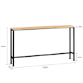 Miniatyrbillede 2 af 7: SoBuy Sidebord Smal aflastningsbord Sofaborde FSB19-E Light brown L120*B20*H65cm