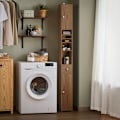 Pikkukuva 1 / 9: SoBuy Pyykkikaappi Kylpyhuone kaappi Korkea kaappi BZR34-PF Wood