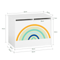 Miniatyrbillede 2 af 9: SoBuy Opbevaring af legetøjskasse Store legetøjskasser KMB70-W L62*B40*H44CM