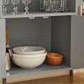 Miniatyrbillede 8 af 9: SoBuy Konsolbord Vitrineskab Sidebord FSB82-HG Grey