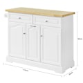 Pikkukuva 2 / 9: SoBuy Keittiösaareke pyörillä Keittiön kaapit Senkki FKW100-WN With 2 doors and 4 drawers