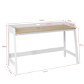 Miniatyrbillede 3 af 8: SoBuy Skrivebord, Computerbord hvid FWT41-WN version1