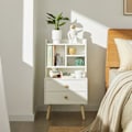 Miniatyrbild 1 av 6: SoBuy Nattduksbord,Soffbord,Sidobord,Sängbord,FBT100-W Vit