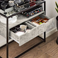 Miniatyrbillede 5 af 7: SoBuy Skænk Køkkenskab Konsolbord Vitrineskab FSB54-HG Gray Sideboard with 2 drawers