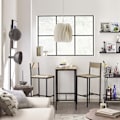 Miniatyrbild 9 av 9: SoBuy, Matgrupp,Barbord och 2 stolar,för 2 personer,OGT03-N Wood Rectangular table with 2 chairs