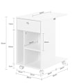 Miniatyrbillede 3 af 9: SoBuy Sidebord Sofabord i c-form Cafébord Sengebord FBT148-W