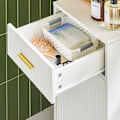 Miniatyrbild 5 av 9: SoBuy Badrumsskåp med tvättkorg Förvaringsmöbel badrum BZR180-W Laundry basket cabinet