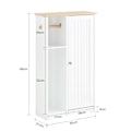 Pikkukuva 3 / 9: SoBuy WC-paperiteline WC-hylly Kylpyhuonekaappi BZR189-W White 50*21*86cm