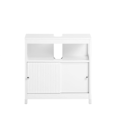 Pikkukuva 2 / 9: SoBuy Kylpyhuone kaappi liukuovilla Allaskaappi BZR185-W Under sink cabinet