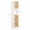 Miniatyrbild 2 av 8: SoBuy Badrumsskåp Hörnskåp Högskåp BZR127-W High cabinet