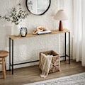 Miniatyrbillede 7 af 7: SoBuy Sidebord Smal aflastningsbord Sofaborde FSB19-E Light brown L120*B20*H65cm