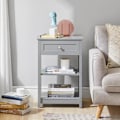 Miniatyrbild 1 av 8: SoBuy Sängbord med låda Förvaringsbord Soffbord grå FBT46-HG Grey