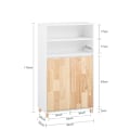 Miniatyrbild 2 av 9: SoBuy Badrumsskåp med tvättkorg Skänk Badrumsmöbler BZR143-WN Laundry basket cabinet