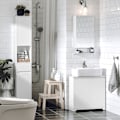 Pikkukuva 8 / 8: SoBuy Allaskaappi Allaskaluste Kylpyhuone kaappi 2 ovea BZR108-W Sink cabinet(on wall)